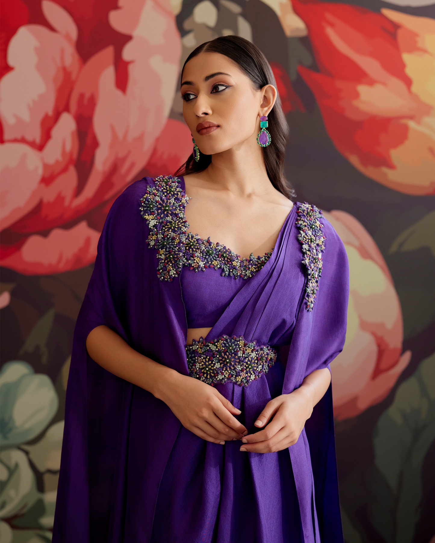 Jamini Cape Saree Set