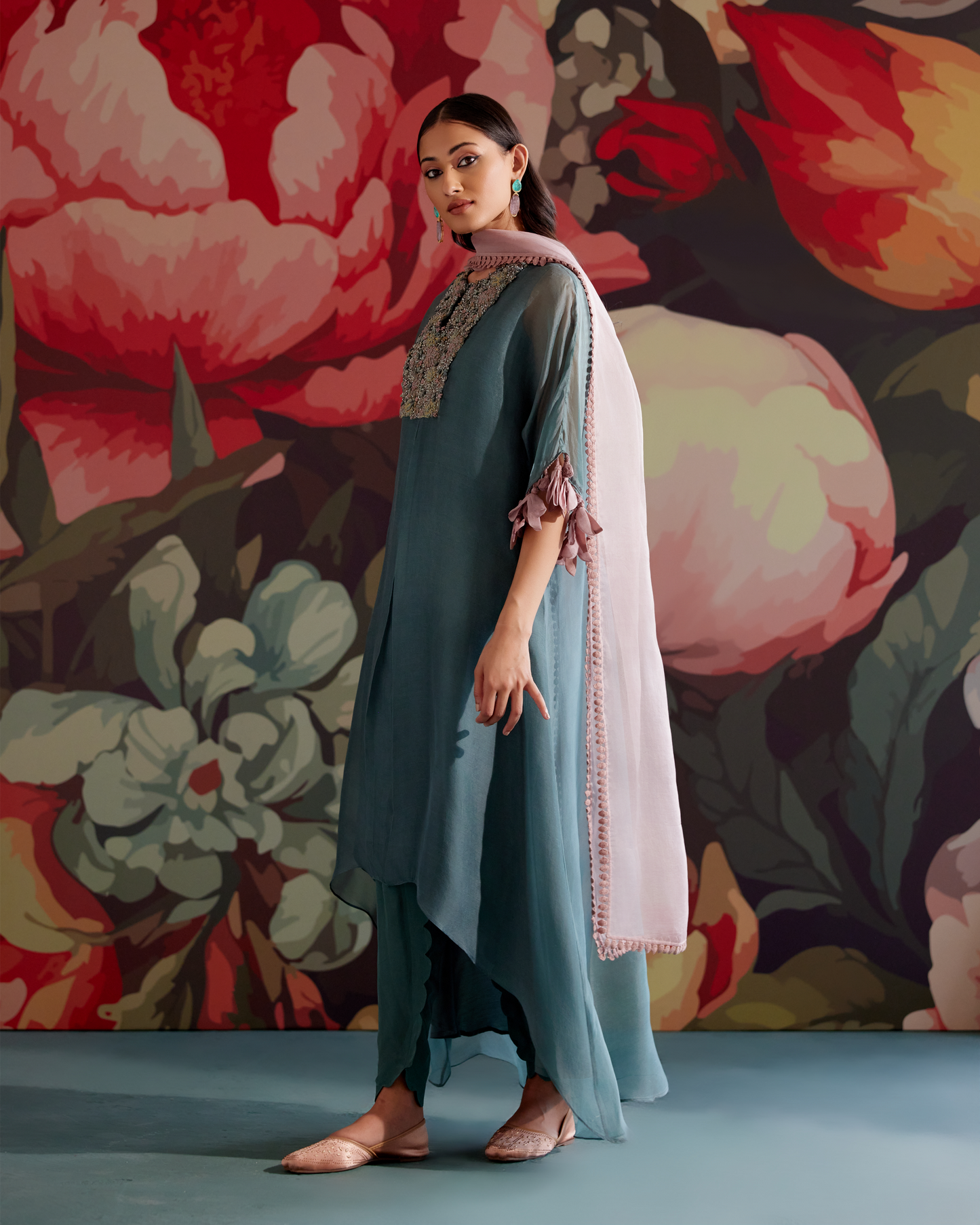 Teal Sapphire Kurta Set