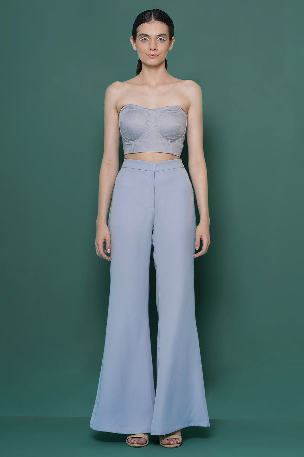 Ice blue off shoulder coord set