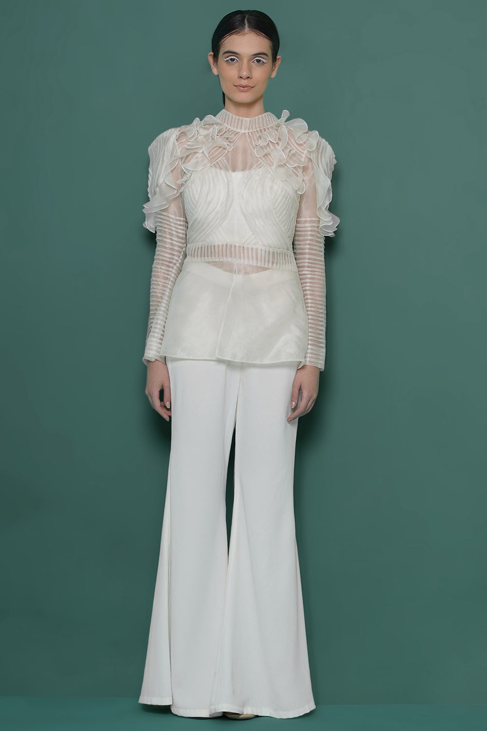 Ivory pintucks coord set