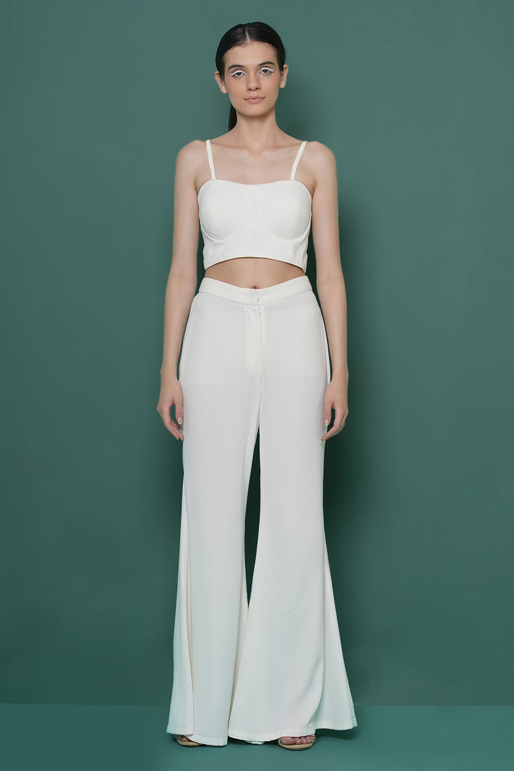 Ivory pintucks coord set