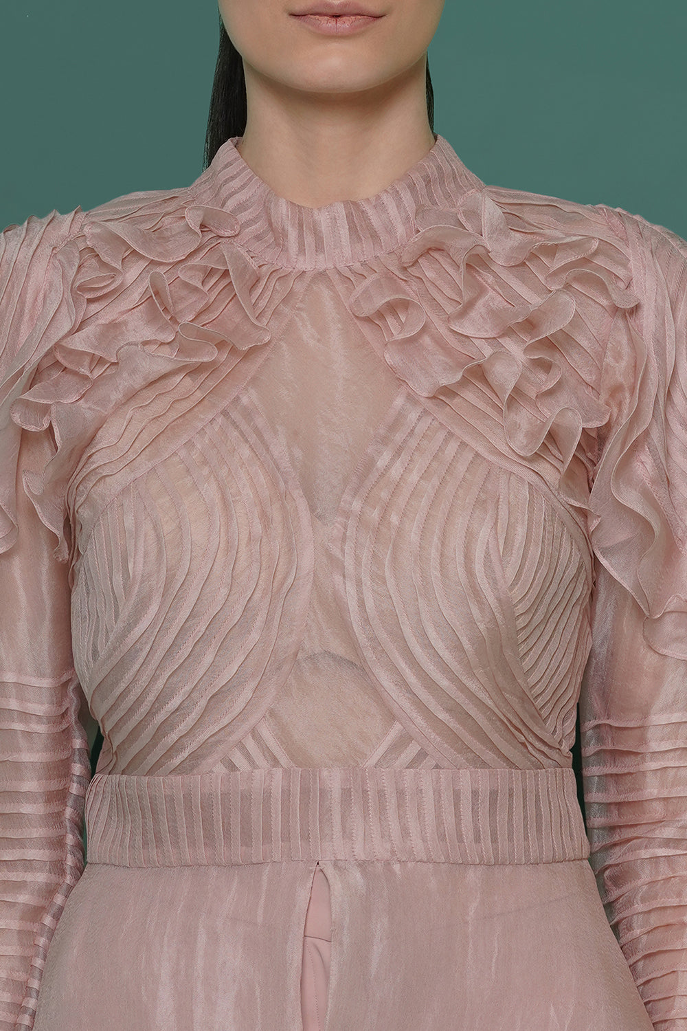 Blush pintucks coord set
