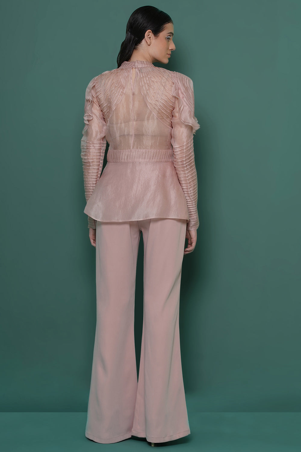 Blush pintucks coord set