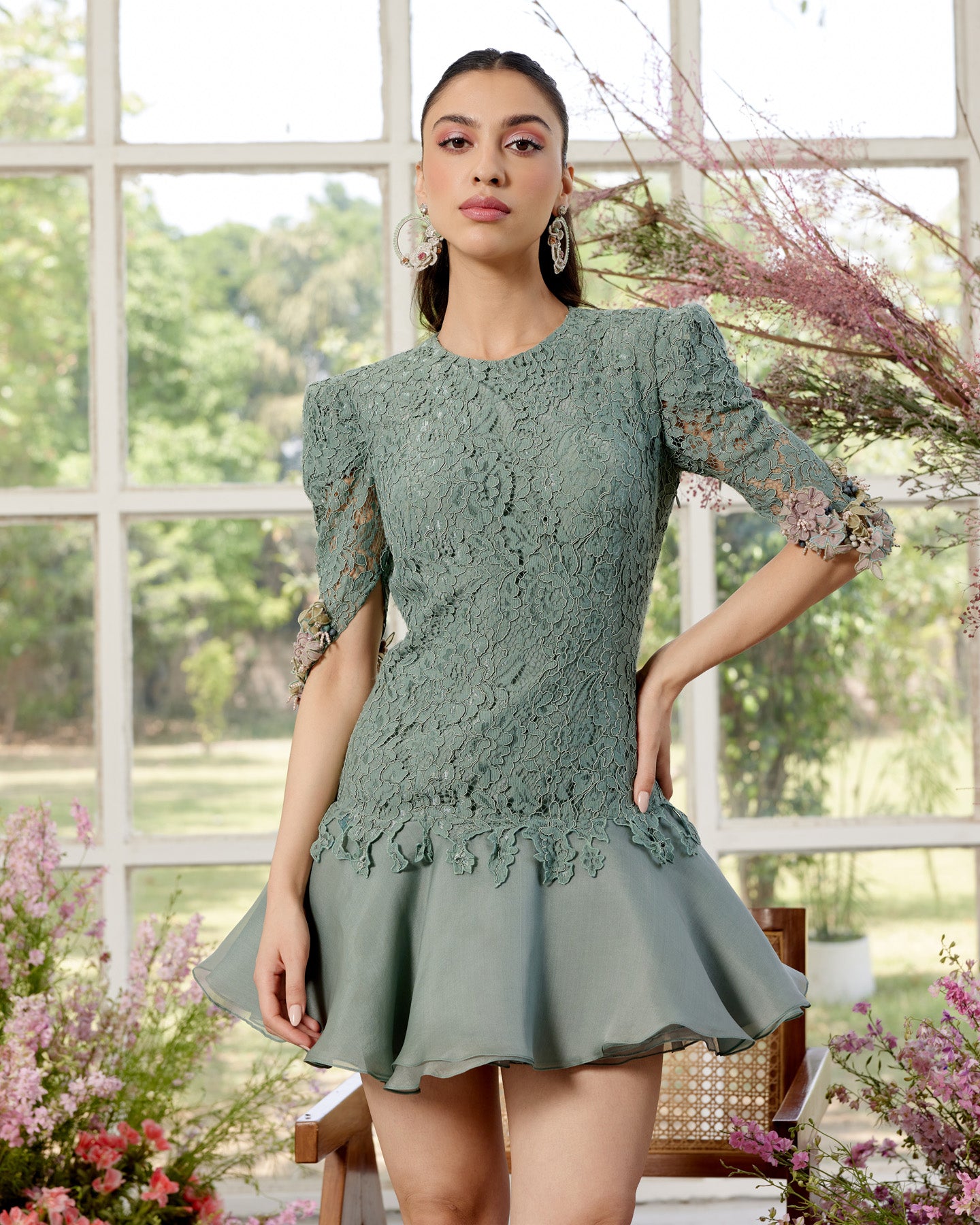 PORTIA Doll Dress Crystals Blu