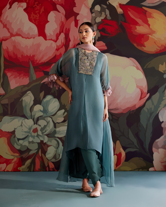 Teal Sapphire Kurta Set