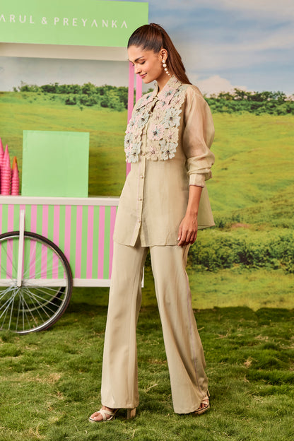 SAGE BIB SHIRT ROXY COORD SET