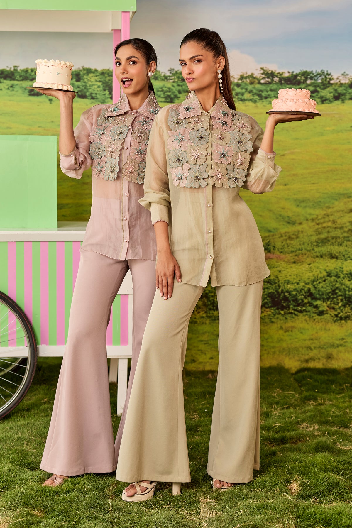 SAGE BIB SHIRT ROXY COORD SET