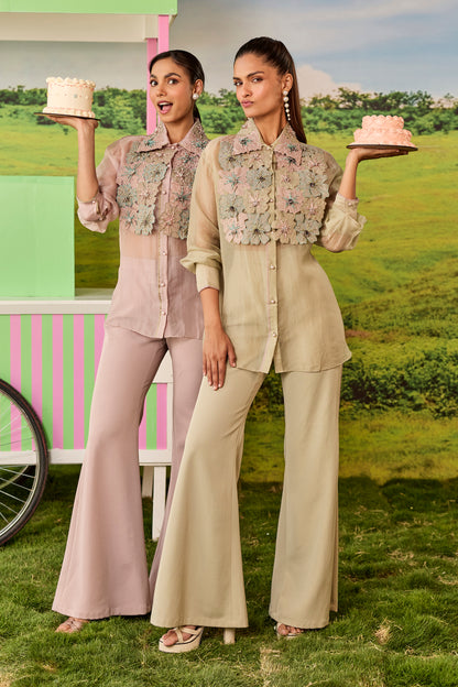 SAGE BIB SHIRT ROXY COORD SET