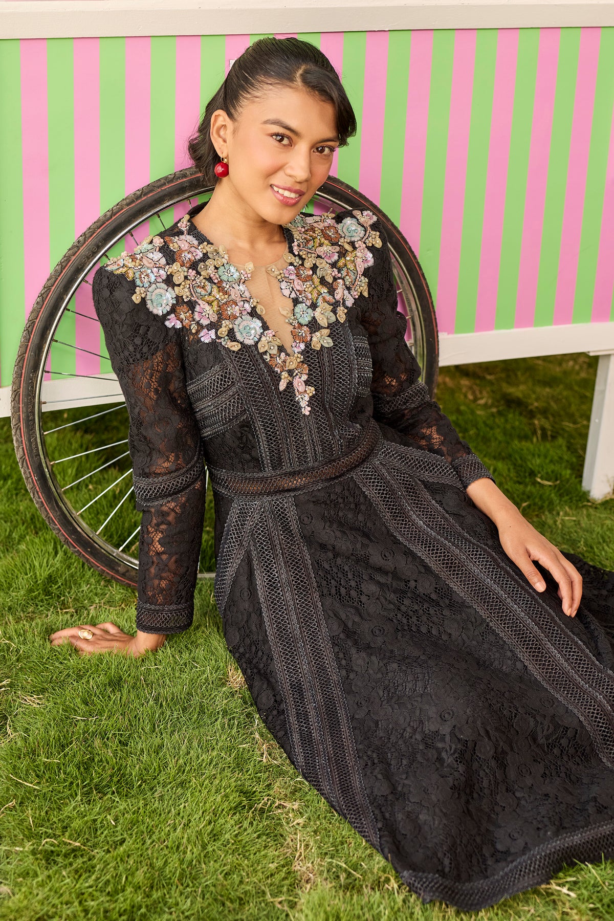 BLACK A LINE BLAIRE DRESS