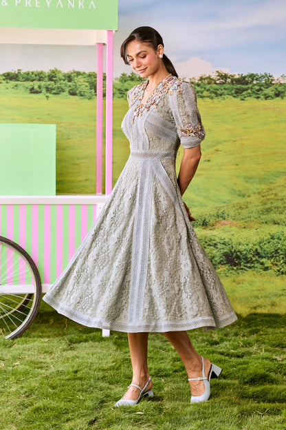 TEAL A LINE BLAIRE DRESS