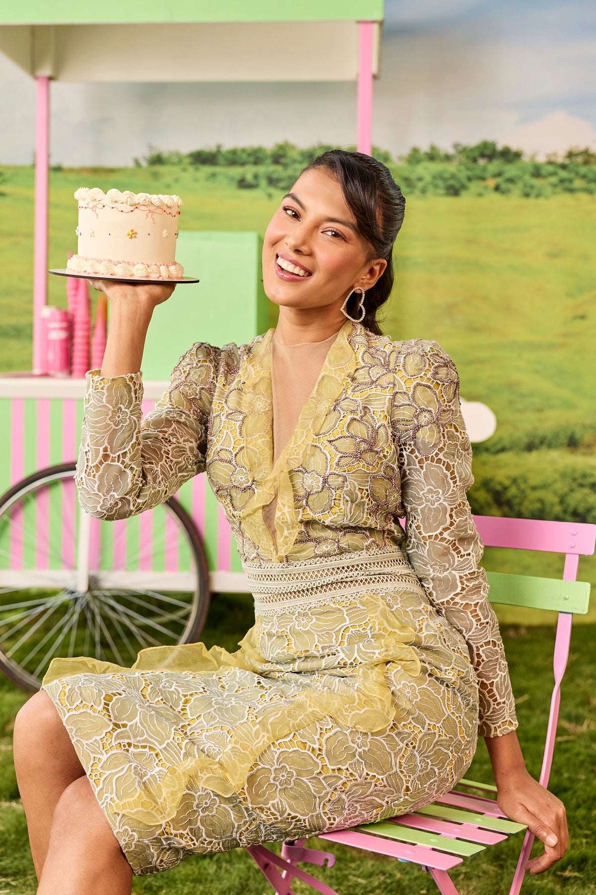 YELLOW AND MUSTARD EMMY BLAIRE DRESS