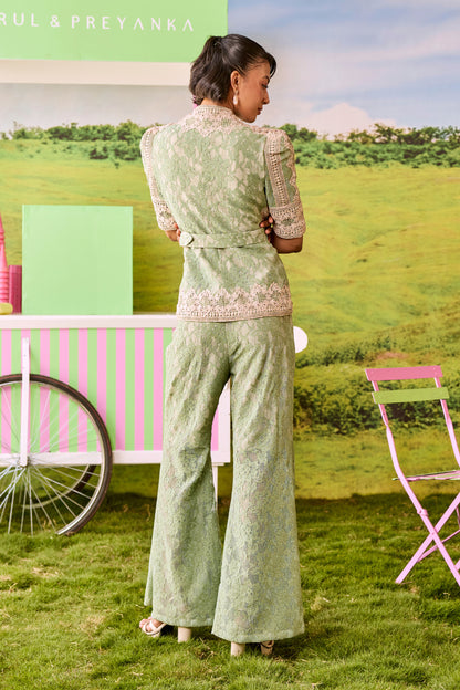 MARBLE GREEN AND BEIGE JULIAN SET