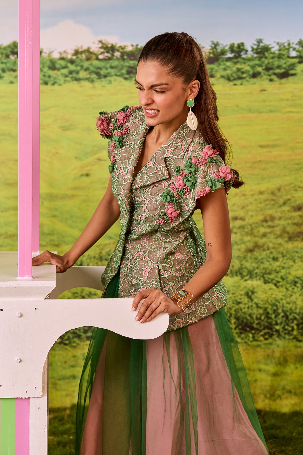 CORAL AND JADE VALENTINO SET