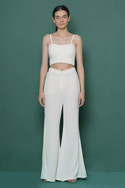 Ivory pintucks coord set