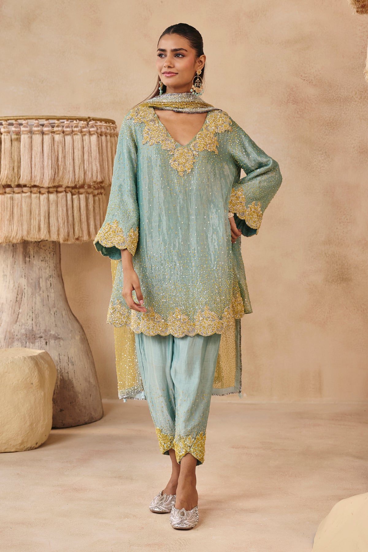 Dua Kurta Set - Blue