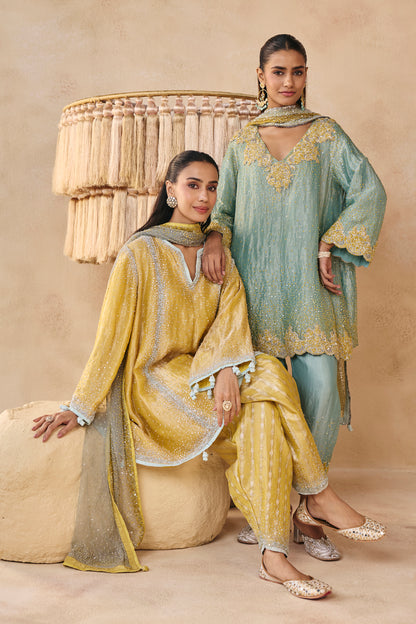 Dua Kurta Set - Blue