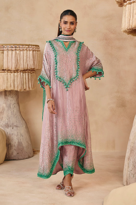 Minar Short Kurta Set - Sage