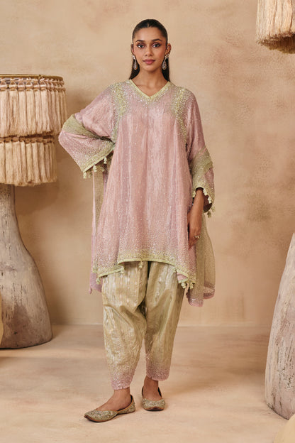 Barbie Pink and Sage Seema Kurta Set