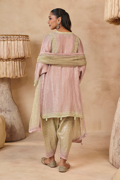Barbie Pink and Sage Seema Kurta Set