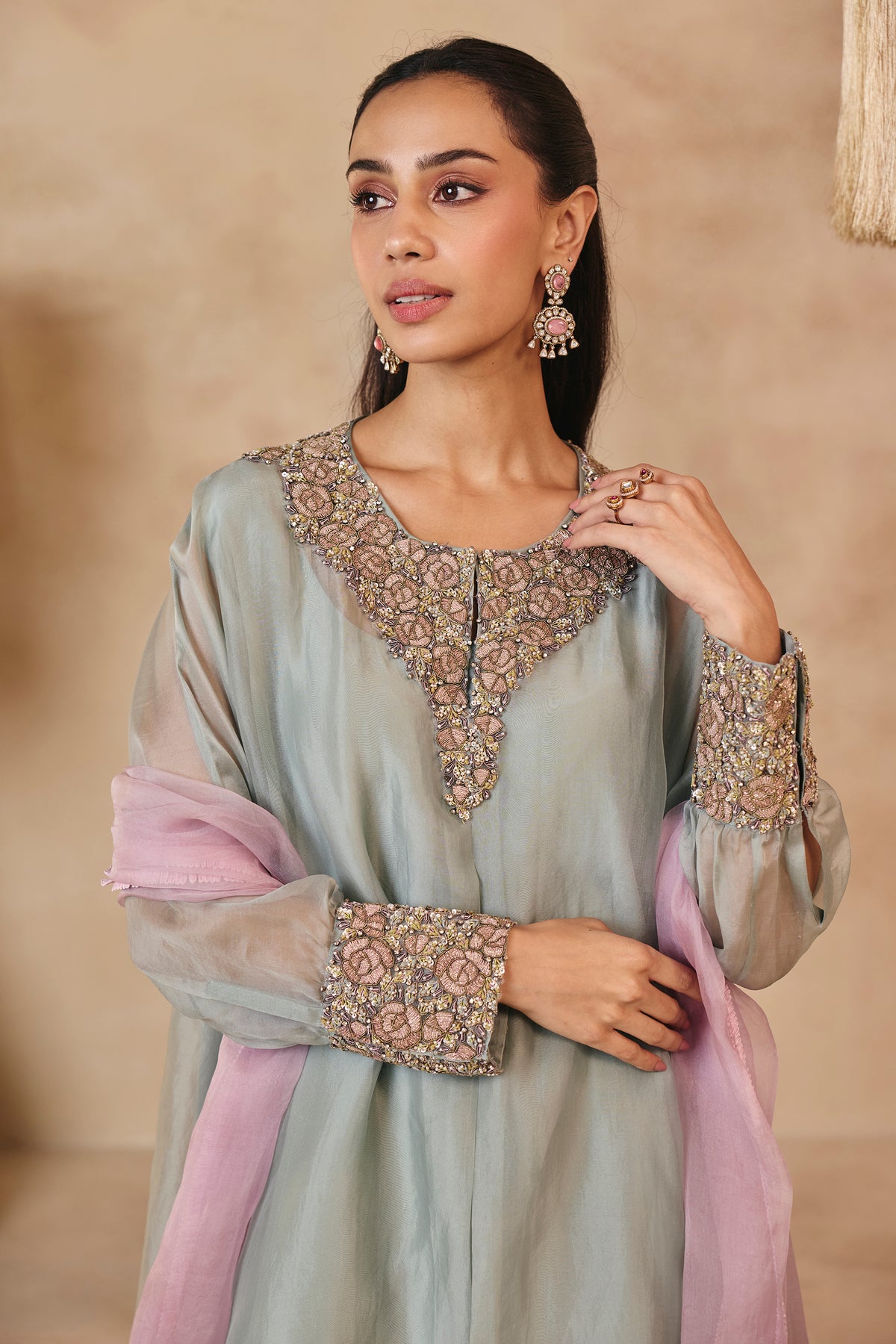 Maya Saree Set - Lilac